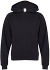 Am image of a Custom Independent Trading Co Youth Midweight Hooded Sweatshirt in Black!