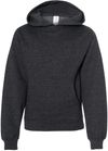 Am image of a Custom Independent Trading Co Youth Midweight Hooded Sweatshirt in Charcoal Heather!