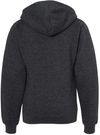 Am image of a Custom Independent Trading Co Youth Midweight Hooded Sweatshirt in Charcoal Heather!