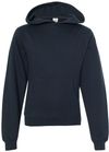 Am image of a Custom Independent Trading Co Youth Midweight Hooded Sweatshirt in Classic Navy!