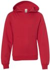Am image of a Custom Independent Trading Co Youth Midweight Hooded Sweatshirt in Red!
