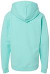 Am image of a Custom Independent Trading Co Youth Midweight Hooded Sweatshirt in Mint!