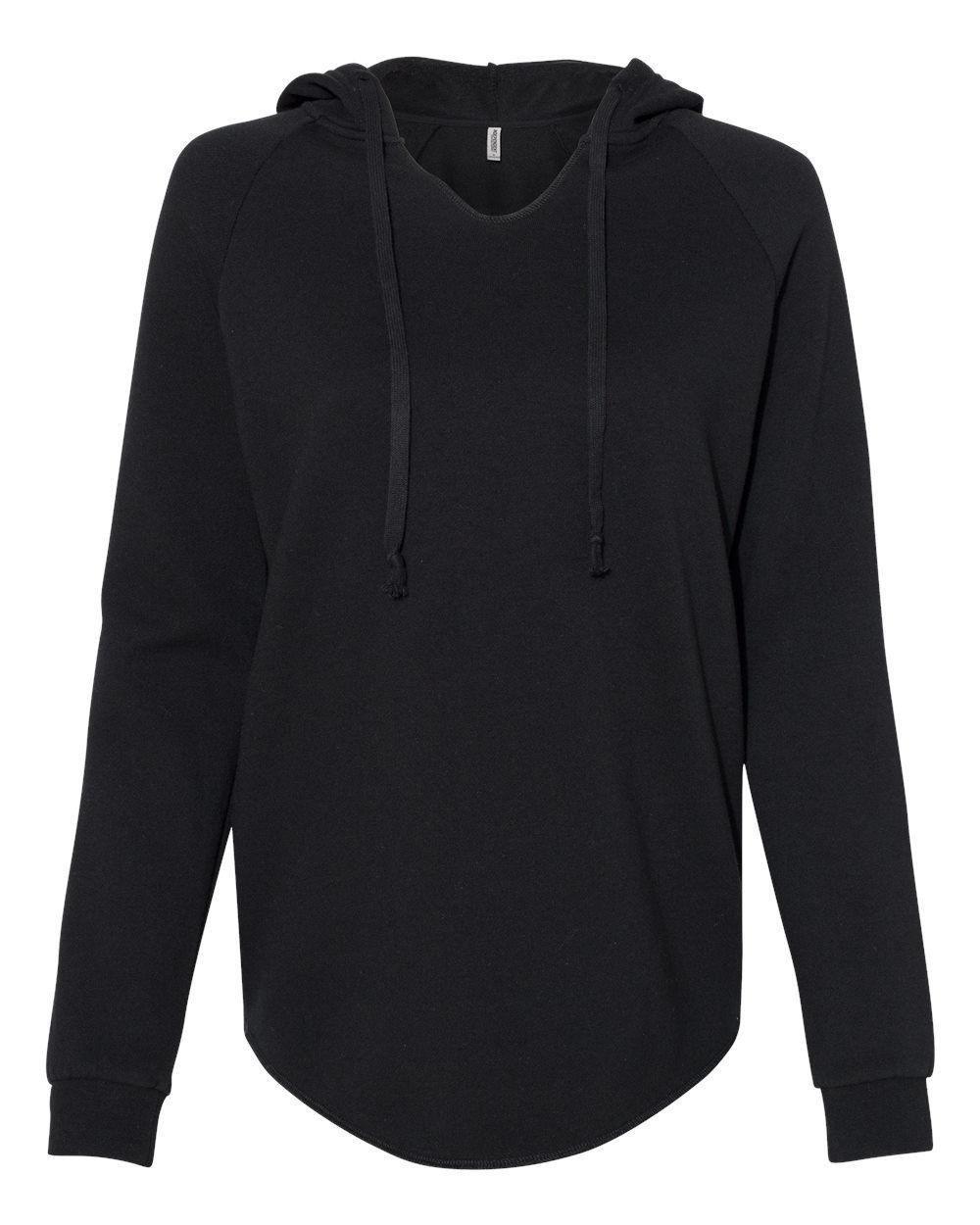 INDEPENDENT TRADING CO WOMEN'S CALIFORNIA WAVE WASH HOODED PULLOVER in Black