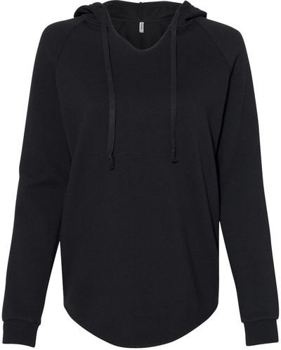 Am image of a Custom INDEPENDENT TRADING CO WOMEN'S CALIFORNIA WAVE WASH HOODED PULLOVER in Black!