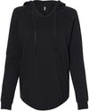 Am image of a Custom INDEPENDENT TRADING CO WOMEN'S CALIFORNIA WAVE WASH HOODED PULLOVER in Black!