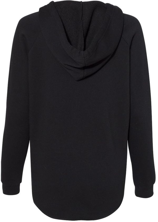 Am image of a Custom INDEPENDENT TRADING CO WOMEN'S CALIFORNIA WAVE WASH HOODED PULLOVER in Black!