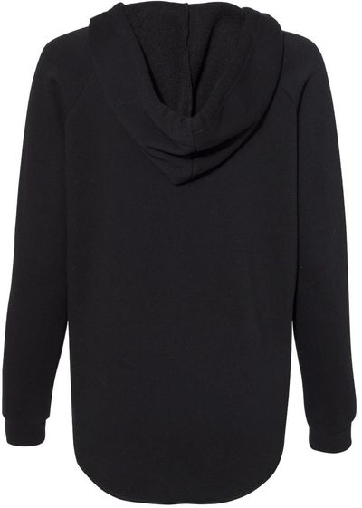 Am image of a Custom INDEPENDENT TRADING CO WOMEN'S CALIFORNIA WAVE WASH HOODED PULLOVER in Black!