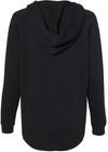 Am image of a Custom INDEPENDENT TRADING CO WOMEN'S CALIFORNIA WAVE WASH HOODED PULLOVER in Black!