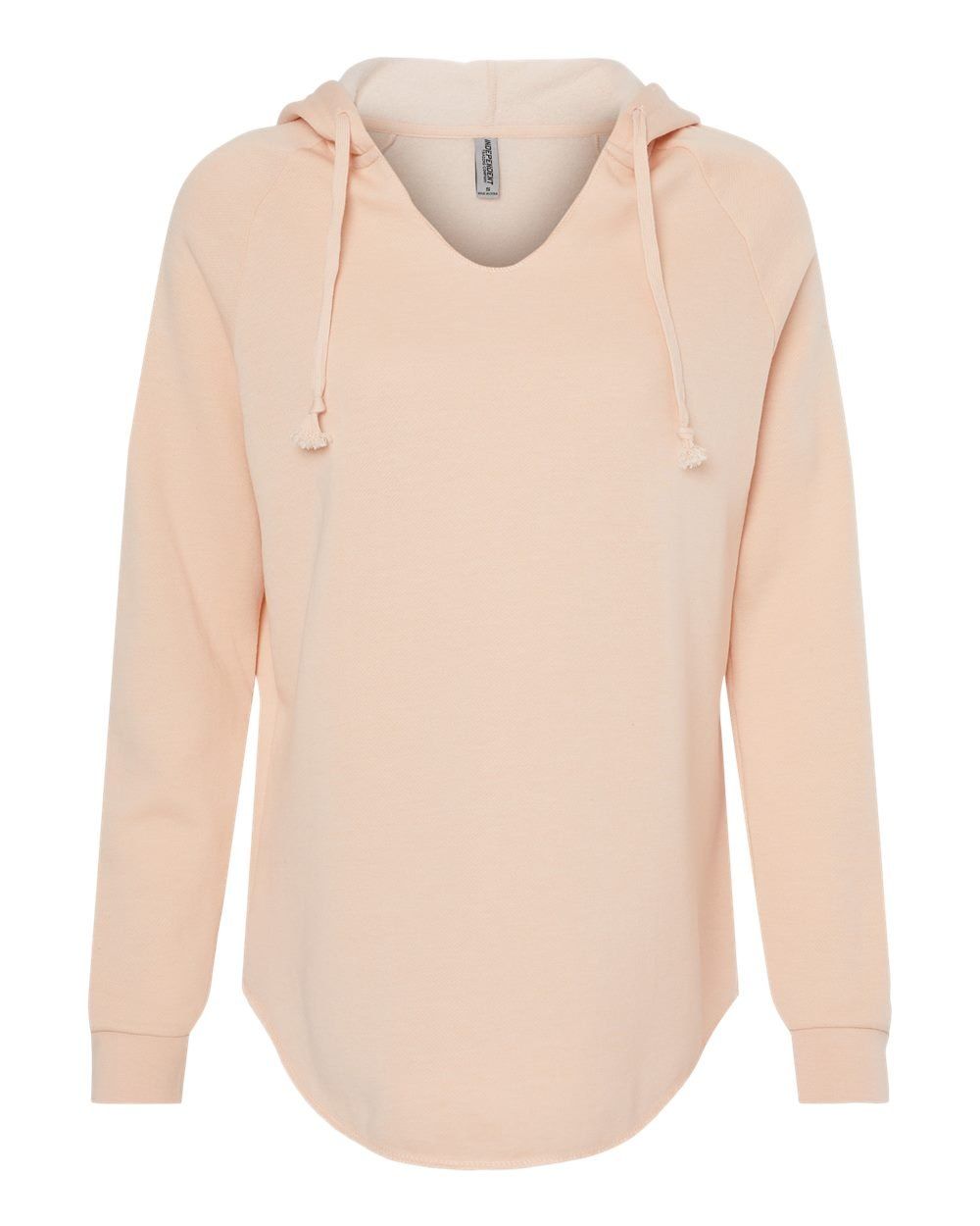 INDEPENDENT TRADING CO WOMEN'S CALIFORNIA WAVE WASH HOODED PULLOVER in Blush
