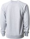 Am image of a Custom Independent Trading Co Icon Unisex Lightweight Loopback Terry Crewneck Sweatshirt in Athletic Heather!