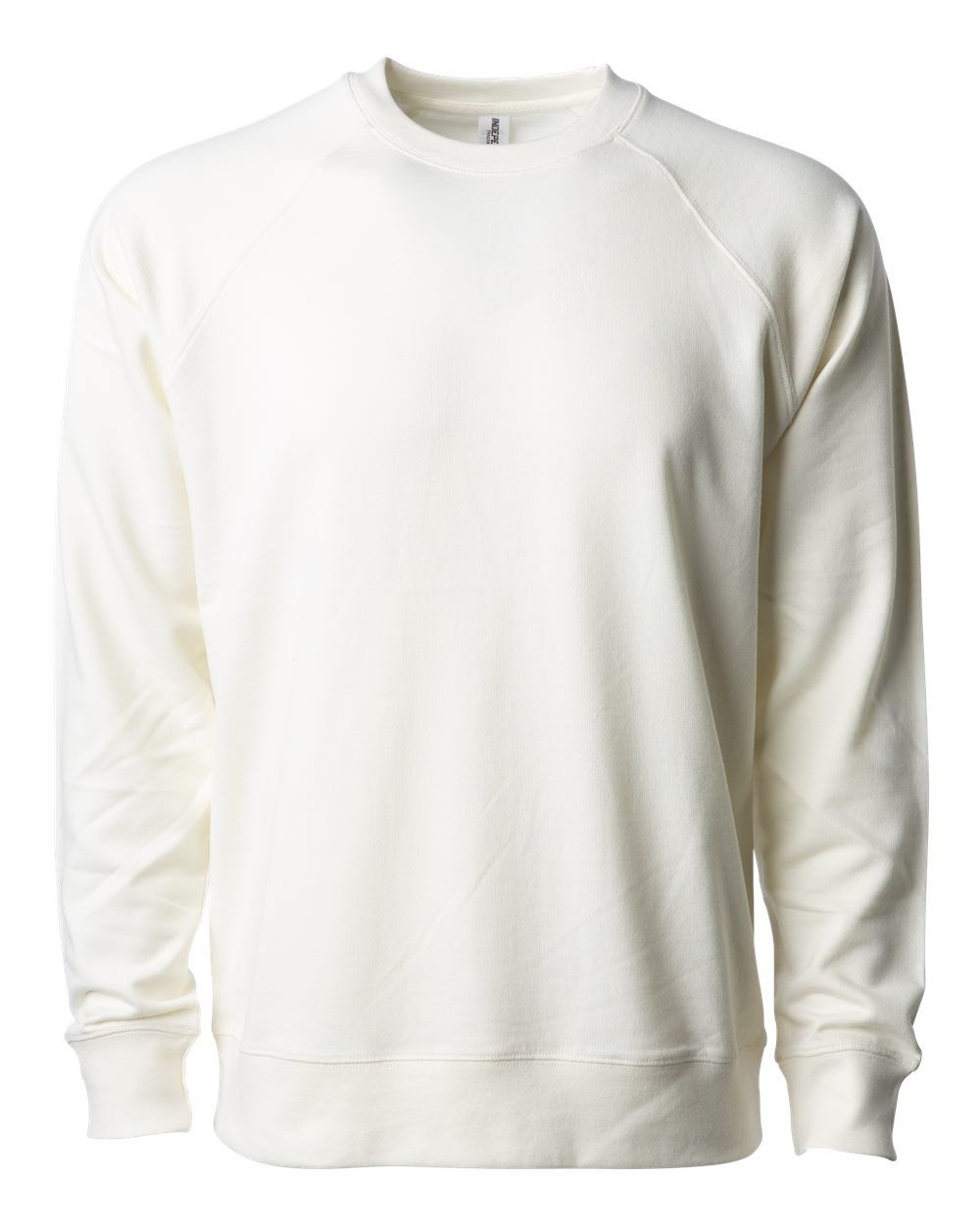Independent Trading Co Icon Unisex Lightweight Loopback Terry Crewneck Sweatshirt in Bone