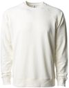 Am image of a Custom Independent Trading Co Icon Unisex Lightweight Loopback Terry Crewneck Sweatshirt in Bone!