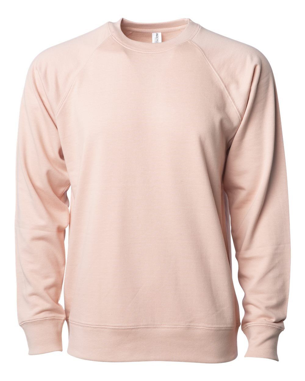 Independent Trading Co Icon Unisex Lightweight Loopback Terry Crewneck Sweatshirt in Rose