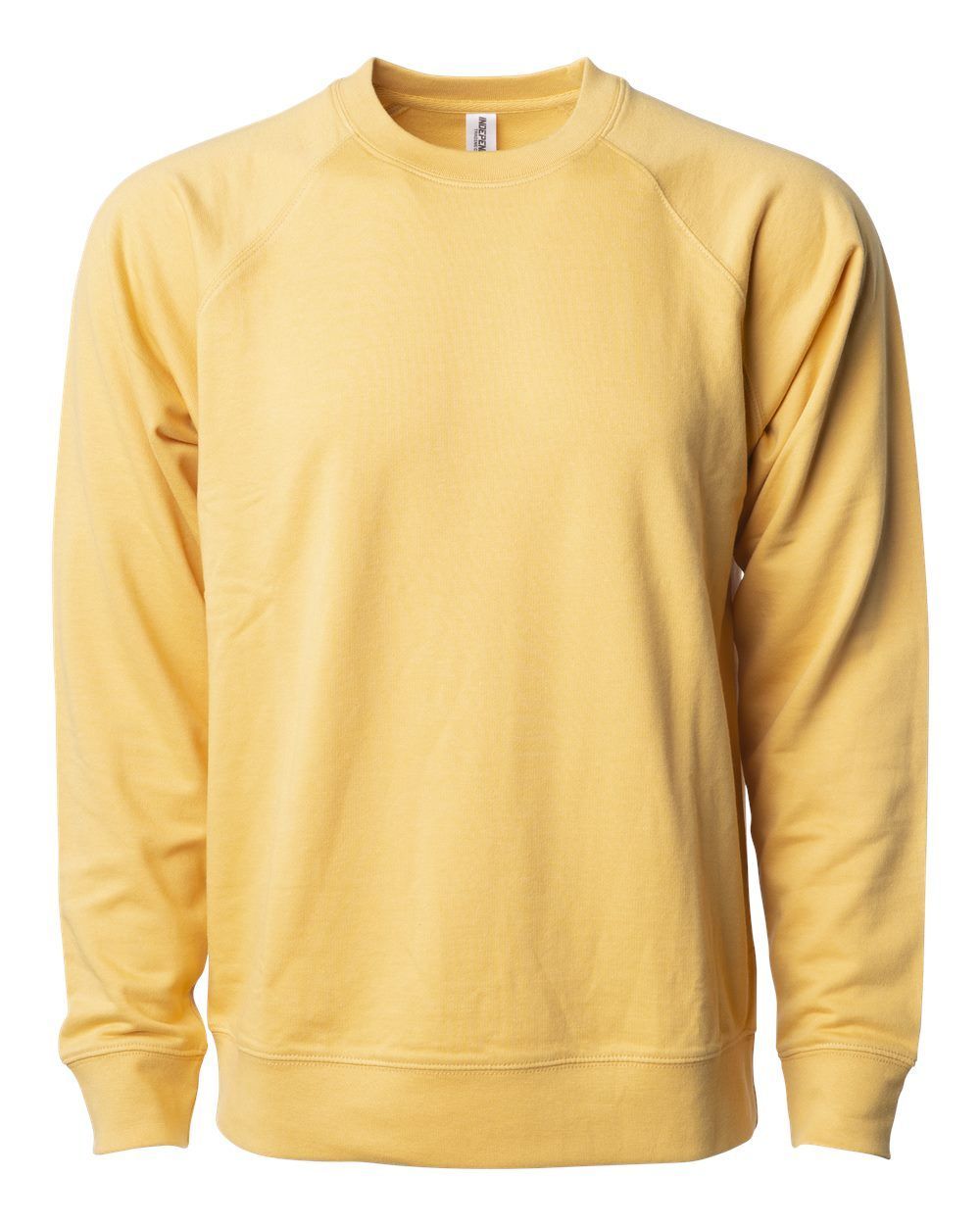 Independent Trading Co Icon Unisex Lightweight Loopback Terry Crewneck Sweatshirt in Harvest Gold