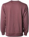 Am image of a Custom Independent Trading Co Icon Unisex Lightweight Loopback Terry Crewneck Sweatshirt in Port!