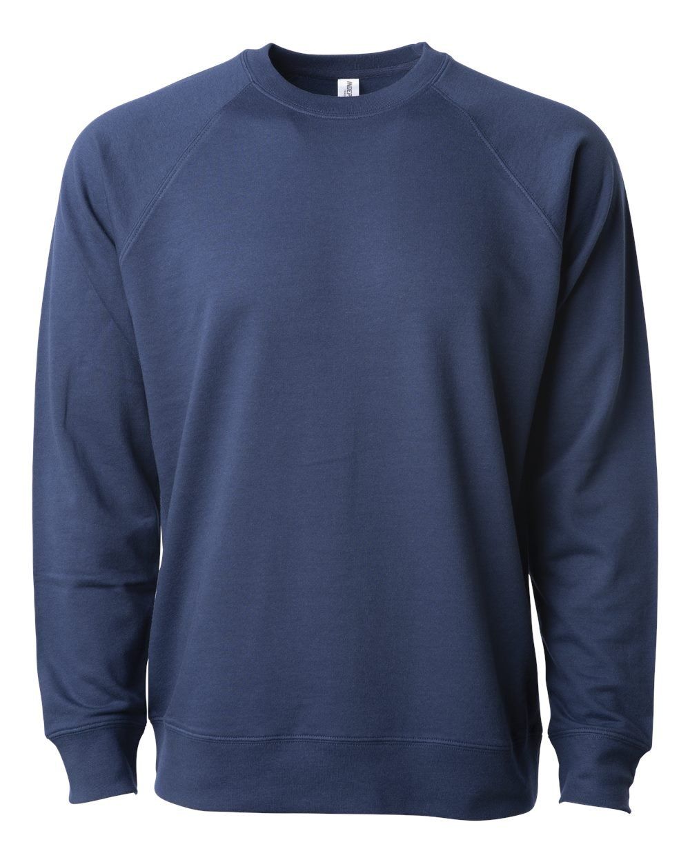 Independent Trading Co Icon Unisex Lightweight Loopback Terry Crewneck Sweatshirt in Indigo