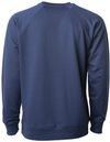 Am image of a Custom Independent Trading Co Icon Unisex Lightweight Loopback Terry Crewneck Sweatshirt in Indigo!