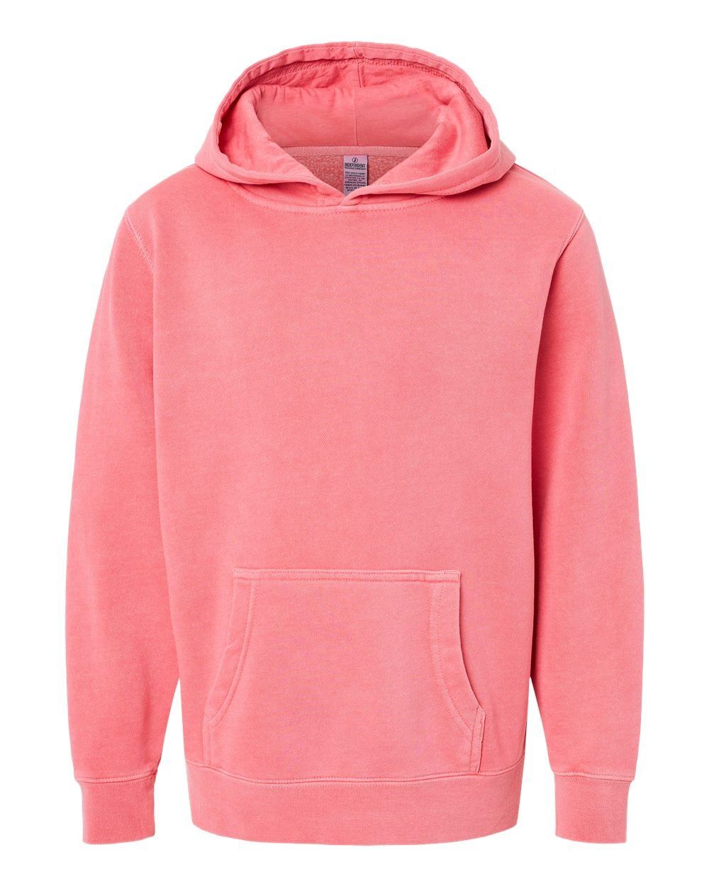 Independent Trading Co Youth Midweight Pigment Dyed Hooded Sweatshirt in Pigment Pink
