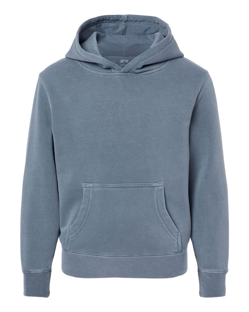 Independent Trading Co Youth Midweight Pigment Dyed Hooded Sweatshirt in Pigment Slate Blue
