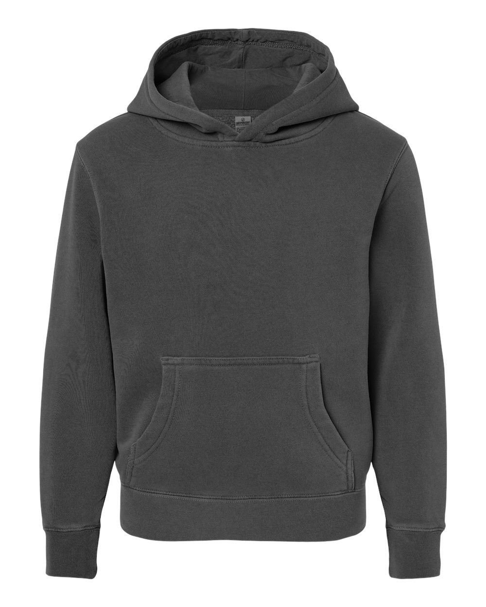 Independent Trading Co Youth Midweight Pigment Dyed Hooded Sweatshirt in Pigment Black