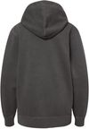 Am image of a Custom Independent Trading Co Youth Midweight Pigment Dyed Hooded Sweatshirt in Pigment Black!
