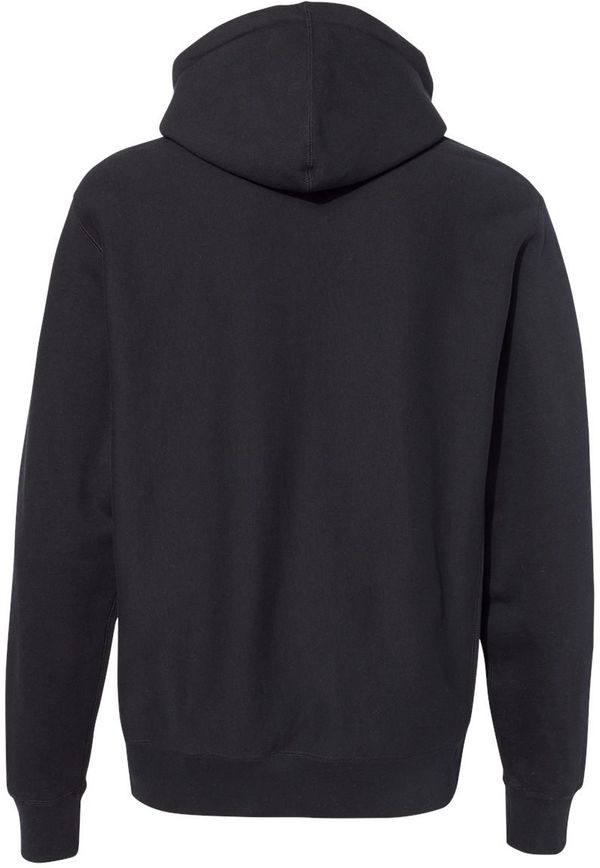 Am image of a Custom Independent Trading Co Premium Heavyweight Cross Grain Hoodie in Black!