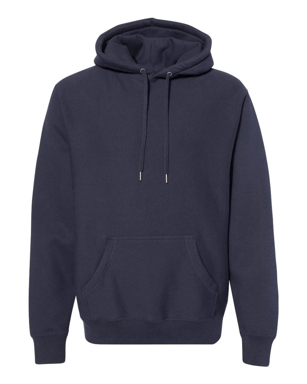 Independent Trading Co Premium Heavyweight Cross Grain Hoodie in Classic Navy