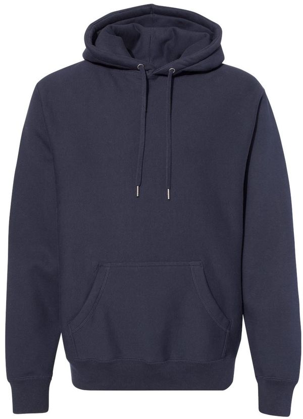 Am image of a Custom Independent Trading Co Premium Heavyweight Cross Grain Hoodie in Classic Navy!