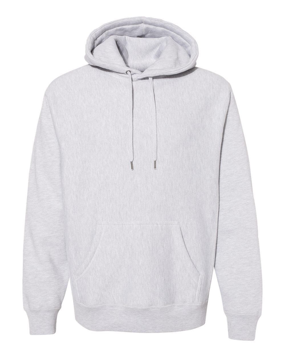 Independent Trading Co Premium Heavyweight Cross Grain Hoodie in Grey Heather