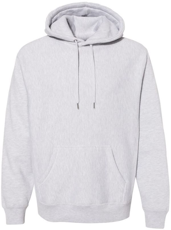 Am image of a Custom Independent Trading Co Premium Heavyweight Cross Grain Hoodie in Grey Heather!