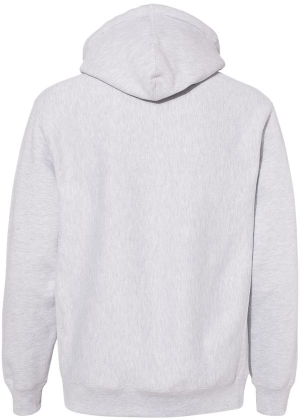 Am image of a Custom Independent Trading Co Premium Heavyweight Cross Grain Hoodie in Grey Heather!