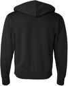 Am image of a Custom Independent Trading Co Unisex Lightweight Full Zip Hooded Sweatshirt in Black!