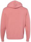 Am image of a Custom Independent Trading Co Unisex Lightweight Full Zip Hooded Sweatshirt in Dusty Rose!