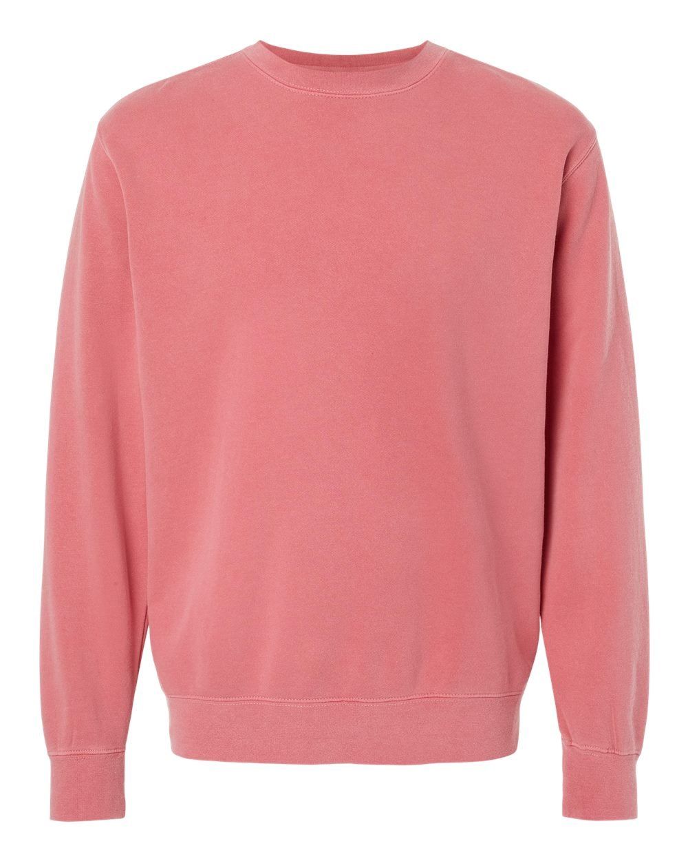 Independent Trading Co. Unisex Midweight Pigment Dyed Crewneck Sweatshirt in Pigment Pink