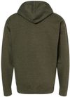 Am image of a Custom INDEPENDENT TRADING CO ADULT MIDWEIGHT ZIP HOODED SWEATSHIRT in Army Heather!