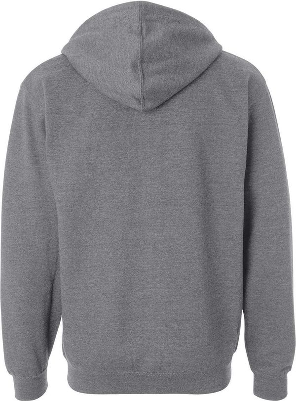 An image of a Custom INDEPENDENT TRADING CO ADULT MIDWEIGHT ZIP HOODED SWEATSHIRT in Gunmetal Heather!