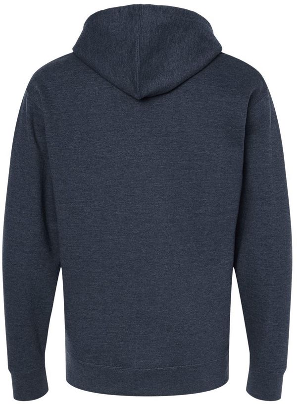Am image of a Custom INDEPENDENT TRADING CO ADULT MIDWEIGHT ZIP HOODED SWEATSHIRT in Navy!