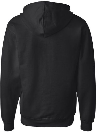 Am image of a Custom INDEPENDENT TRADING CO ADULT MIDWEIGHT ZIP HOODED SWEATSHIRT in Black!