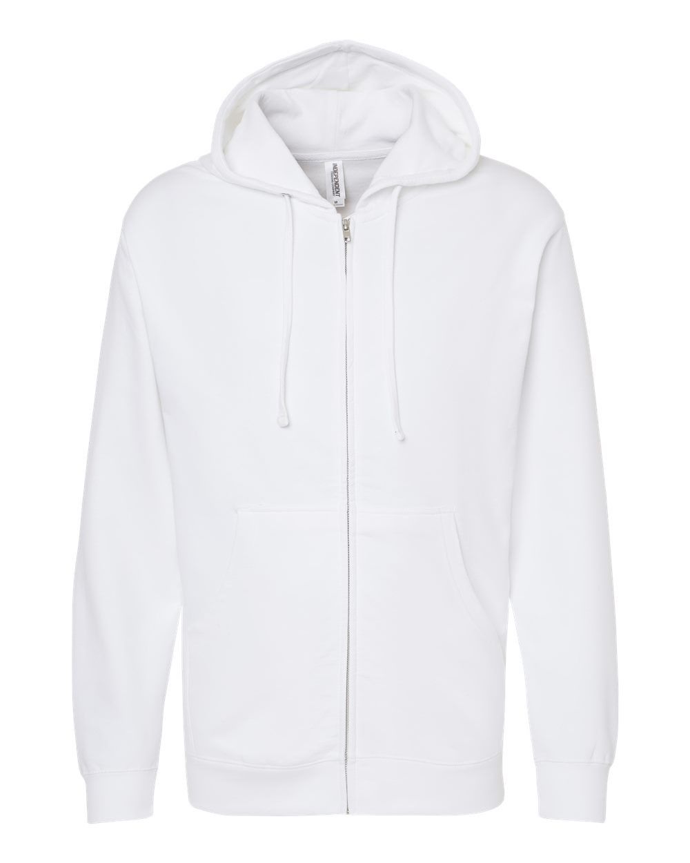 INDEPENDENT TRADING CO ADULT MIDWEIGHT ZIP HOODED SWEATSHIRT in White