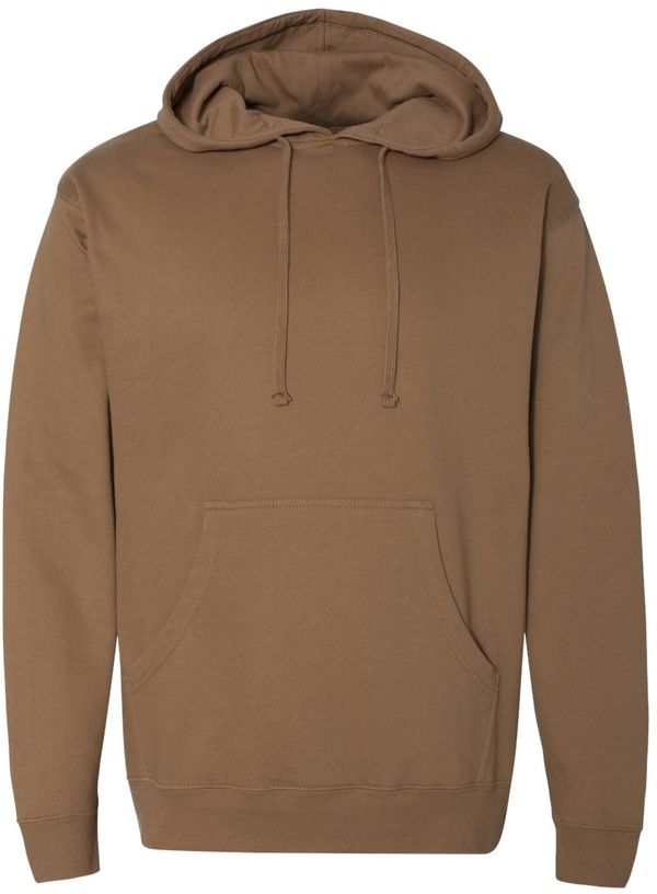 Am image of a Custom INDEPENDENT ADULT MIDWEIGHT HOODED SWEATSHIRT in Saddle!