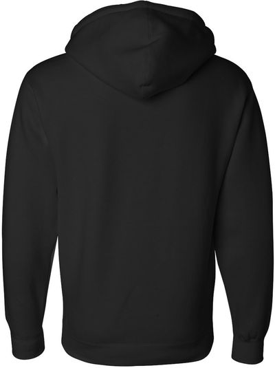 Am image of a Custom Independent Trading Co. Heavyweight Hooded Sweatshirt in Black!
