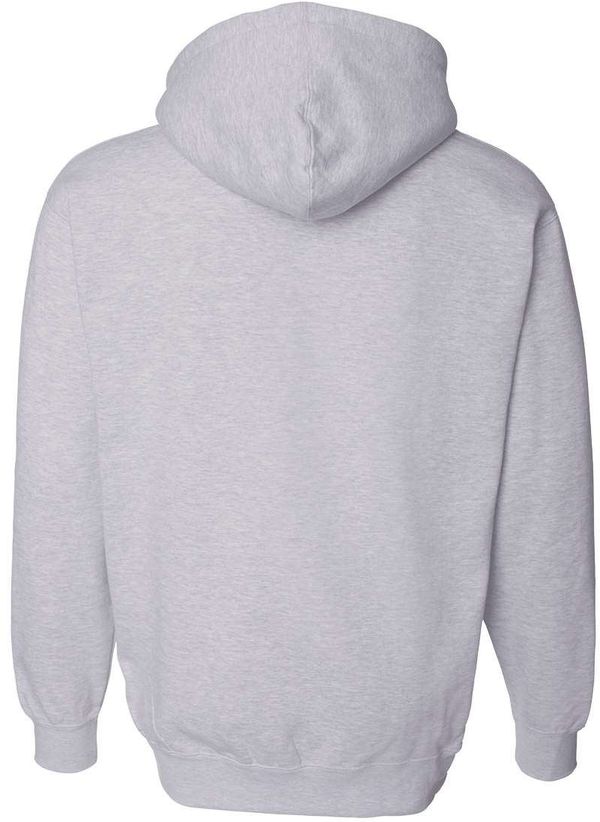 Am image of a Custom Independent Trading Co. Heavyweight Hooded Sweatshirt in Grey Heather!