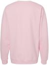 Am image of a Custom INDEPENDENT ADULT MIDWEIGHT CREWNECK SWEATSHIRT in Light Pink!