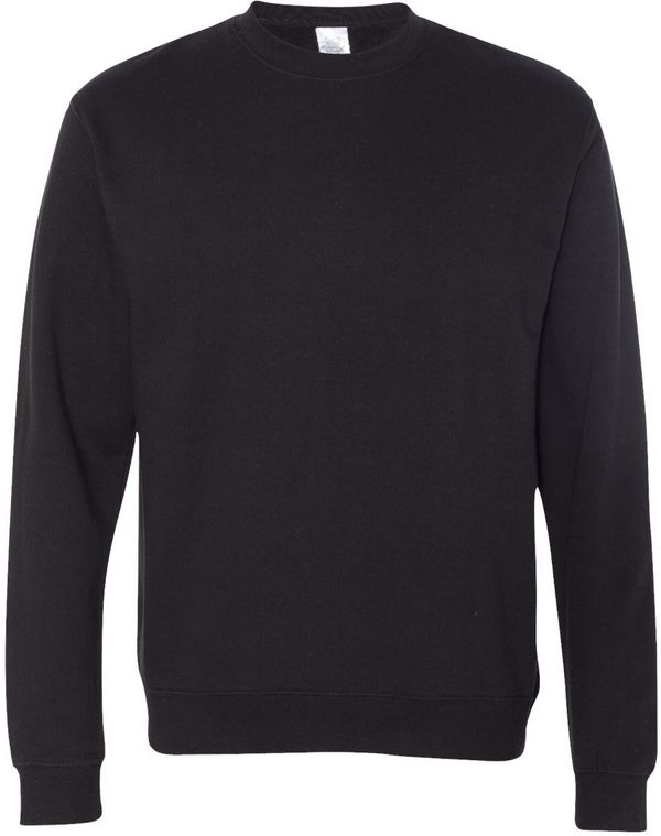 Am image of a Custom INDEPENDENT ADULT MIDWEIGHT CREWNECK SWEATSHIRT in Black!