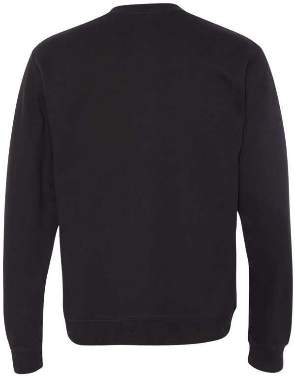 Am image of a Custom INDEPENDENT ADULT MIDWEIGHT CREWNECK SWEATSHIRT in Black!
