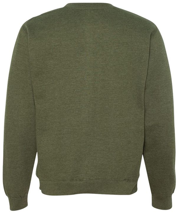 Am image of a Custom INDEPENDENT ADULT MIDWEIGHT CREWNECK SWEATSHIRT in Army Heather!