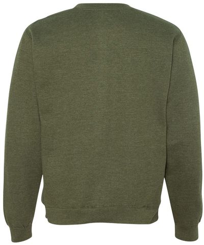 Am image of a Custom INDEPENDENT ADULT MIDWEIGHT CREWNECK SWEATSHIRT in Army Heather!