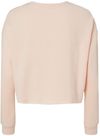 Am image of a Custom Independent Trading Co Womens Lightweight Crop Crew Pullover in Blush!