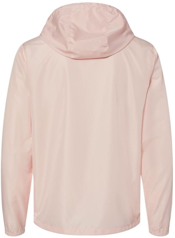 Am image of a Custom Independent Trading Co Lightweight Windbreaker Full Zip Jacket in Blush/ White Zipper!