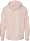 Am image of a Custom Independent Trading Co Lightweight Windbreaker Full Zip Jacket in Blush/ White Zipper!